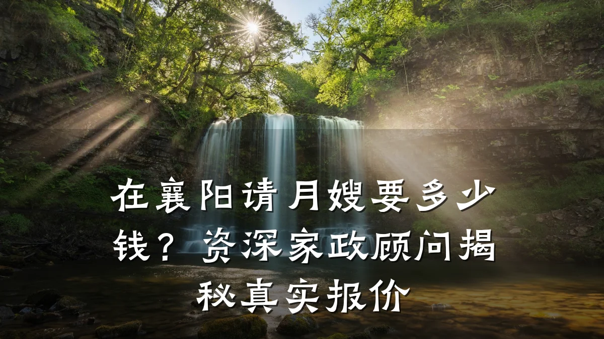 在襄阳请月嫂要多少钱？资深家政顾问揭秘真实报价