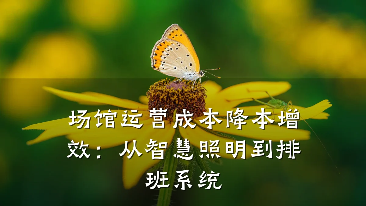 场馆运营成本降本增效:从智慧照明到排班系统