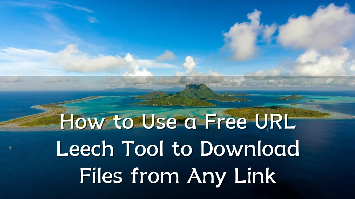 How to Use a Free URL Leech Tool to Download Files from Any Link