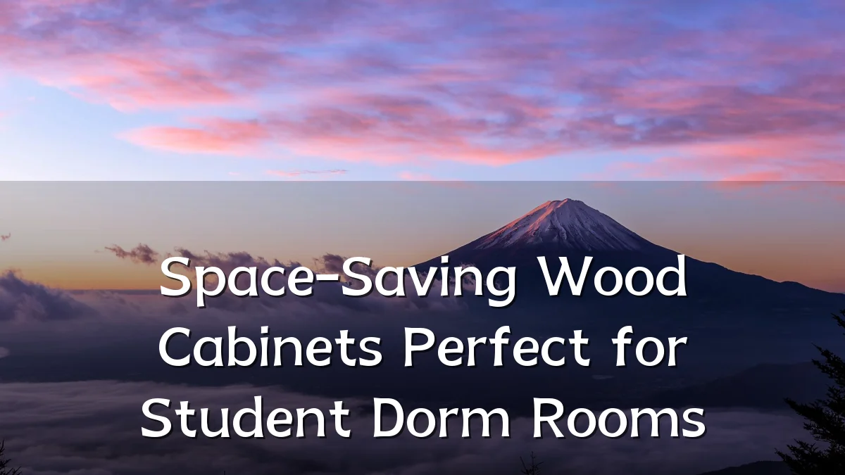 Space-Saving Wood Cabinets Perfect for Student Dorm Rooms