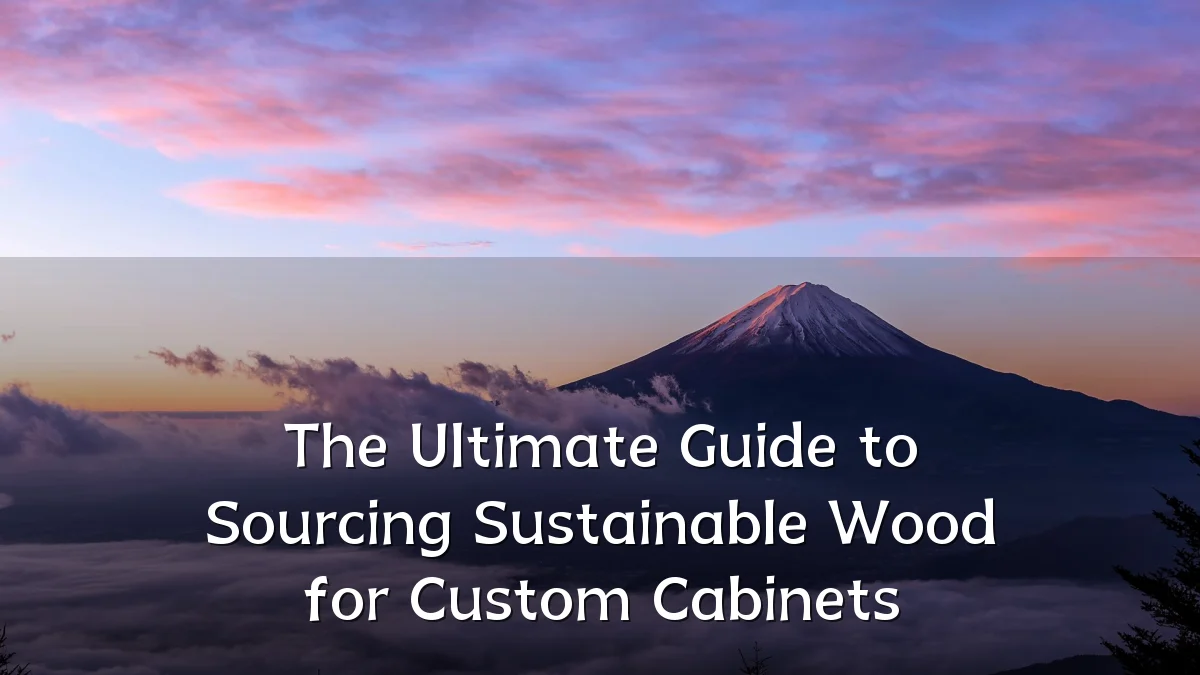 The Ultimate Guide to Sourcing Sustainable Wood for Custom Cabinets