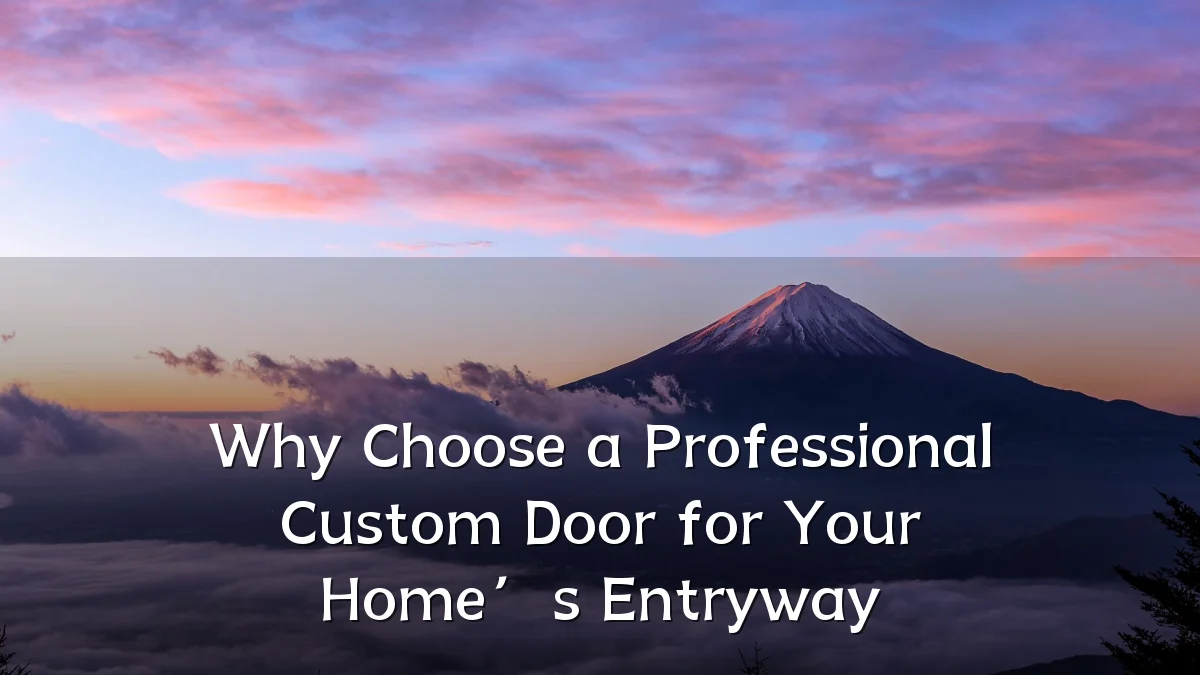 Why Choose a Professional Custom Door for Your Home’s Entryway