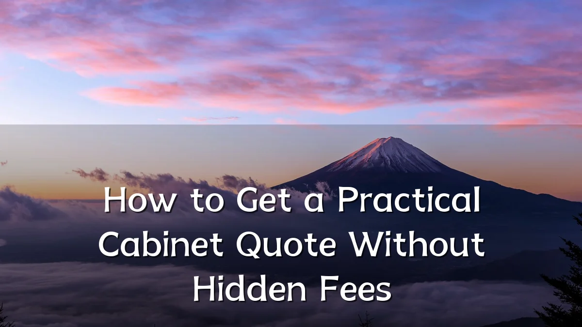 How to Get a Practical Cabinet Quote Without Hidden Fees
