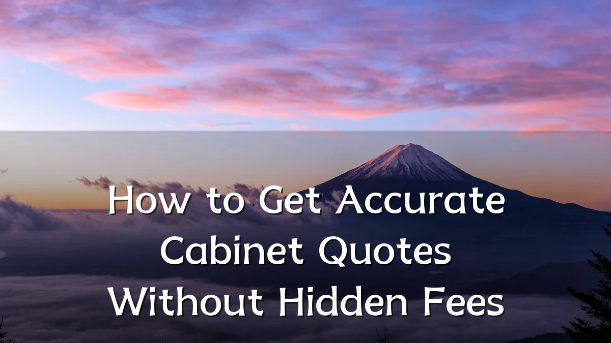 How to Get Accurate Cabinet Quotes Without Hidden Fees