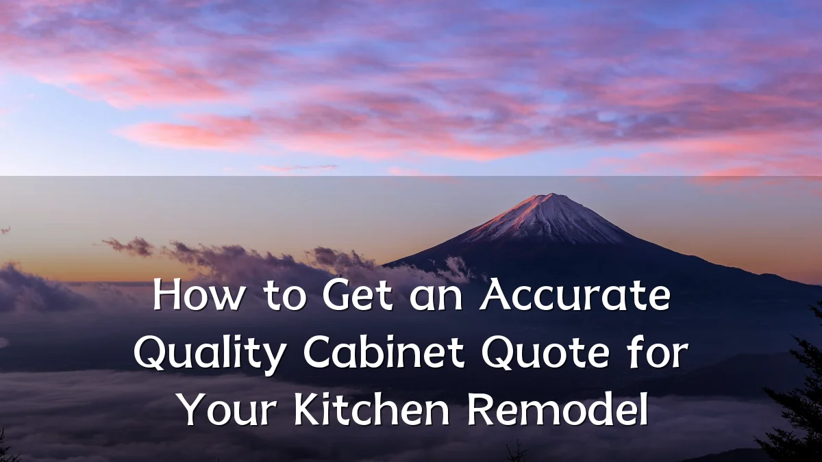 How to Get an Accurate Quality Cabinet Quote for Your Kitchen Remodel