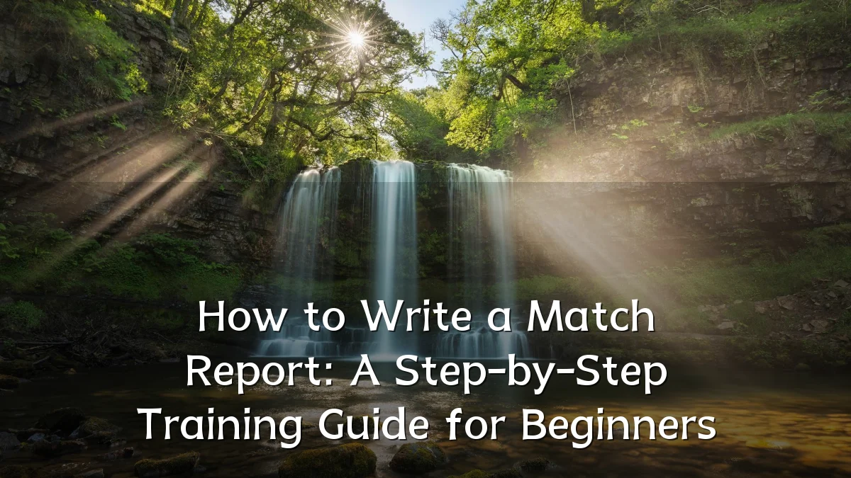 How to Write a Match Report: A Step-by-Step Training Guide for Beginners