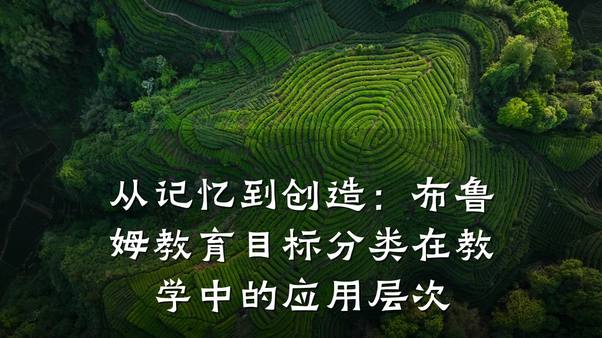 从记忆到创造:布鲁姆教育目标分类在教学中的应用层次